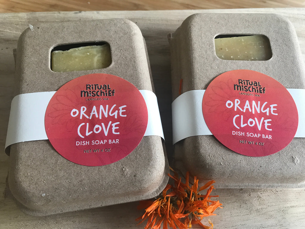 Orange and Clove Herbal Exfoliating Soap Bar