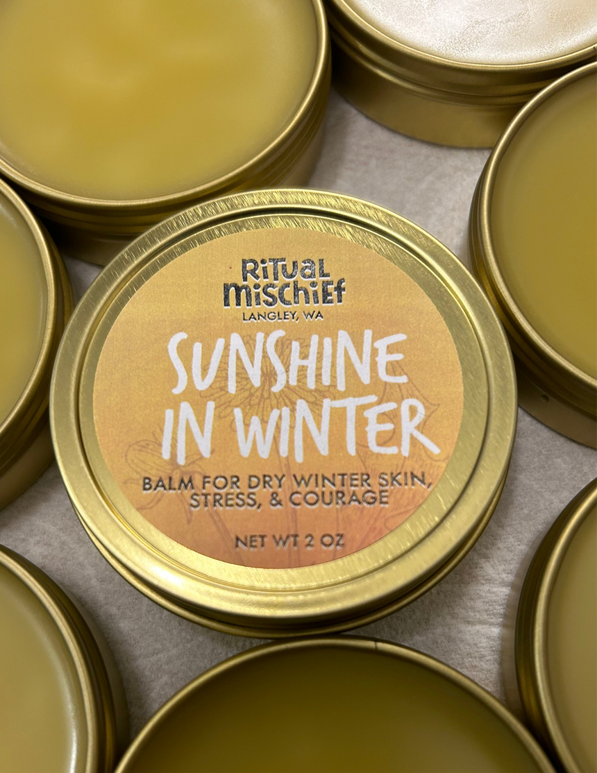 Sunshine in Winter balm for dry skin, stress & courage