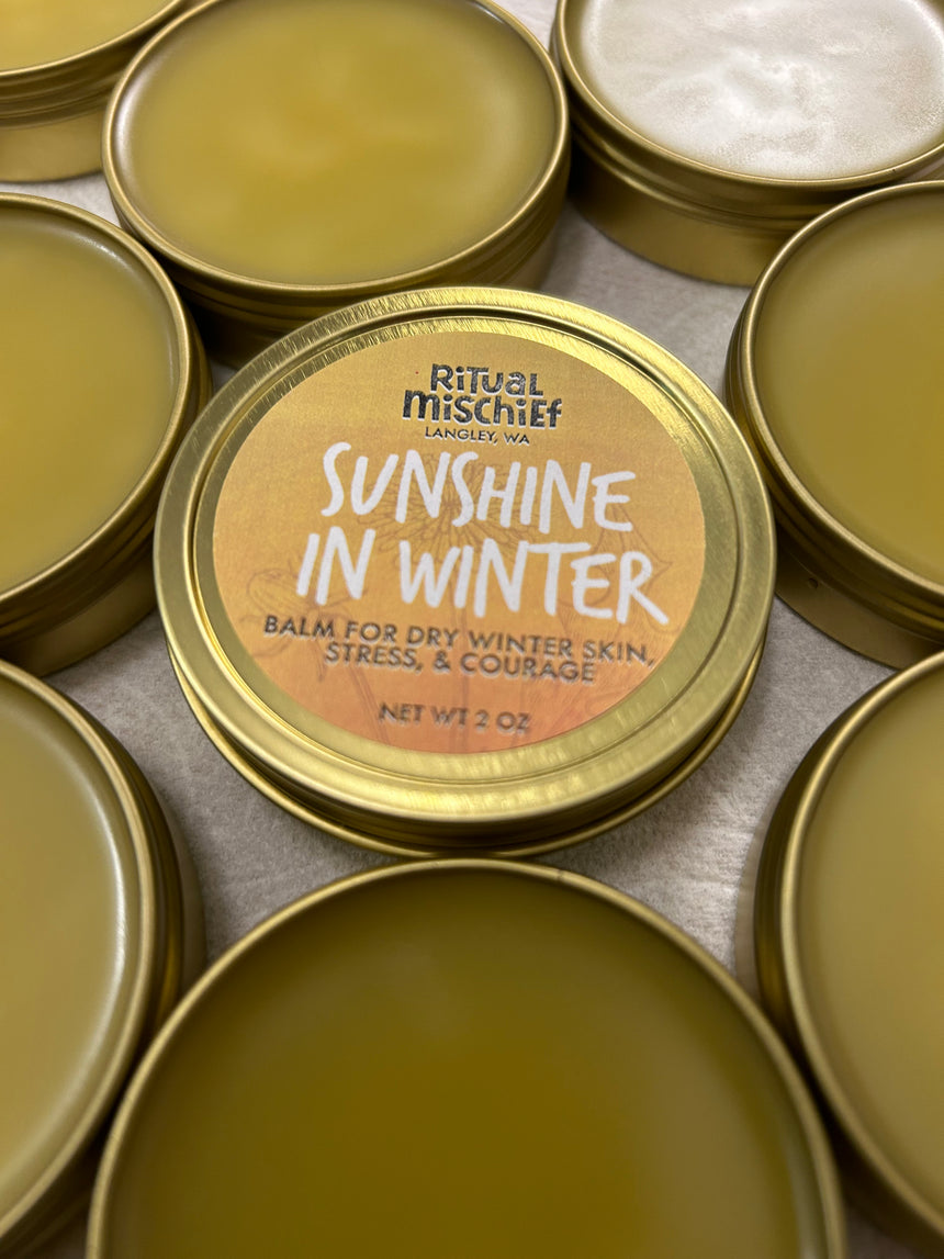 Sunshine in Winter balm for dry skin, stress & courage